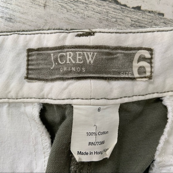 J. CREW Olive Green Chino Mini Skirt Size 6 - Picture 4 of 7